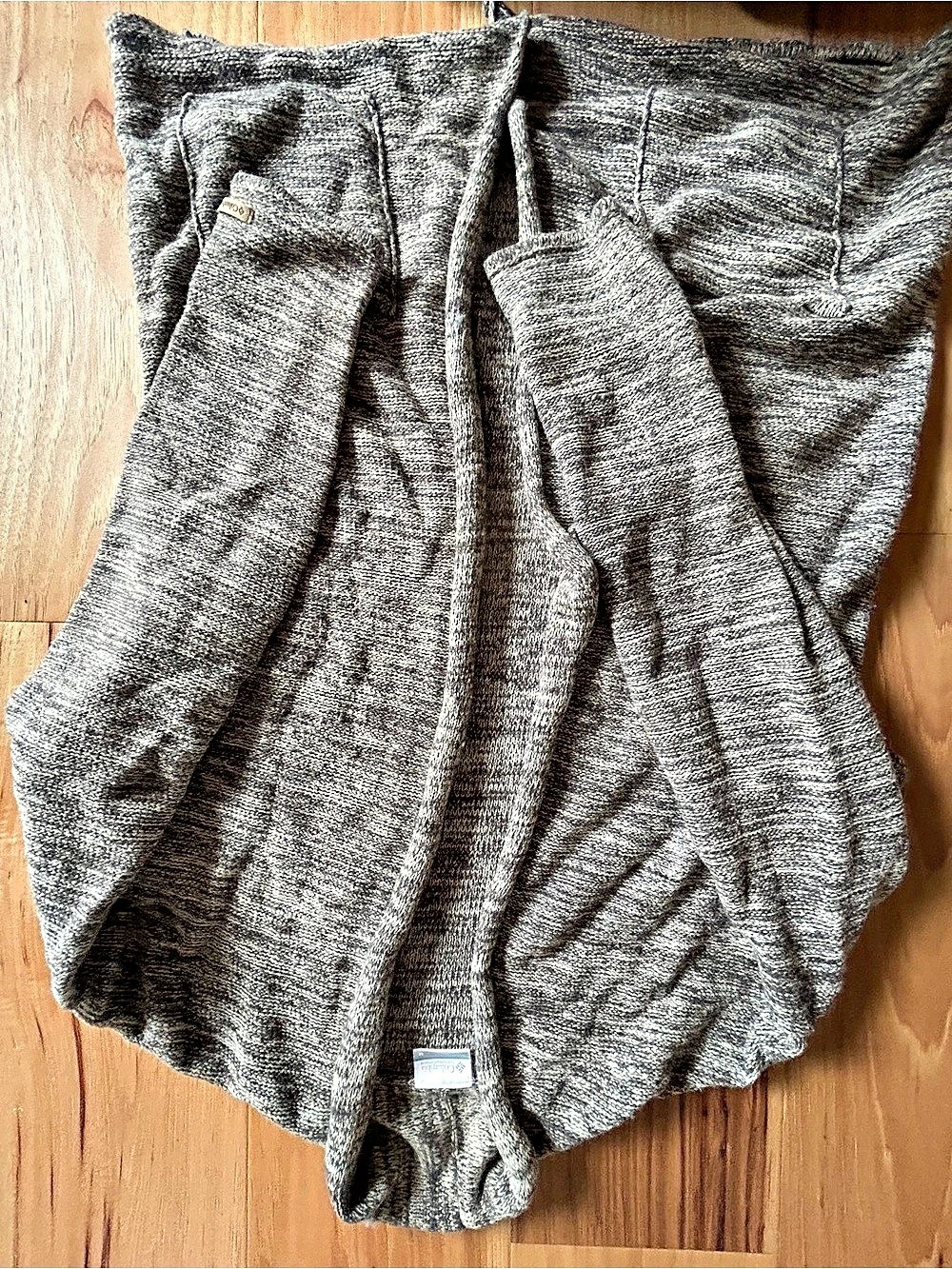 Columbia Marled Knit Cardigan in Gray & Black